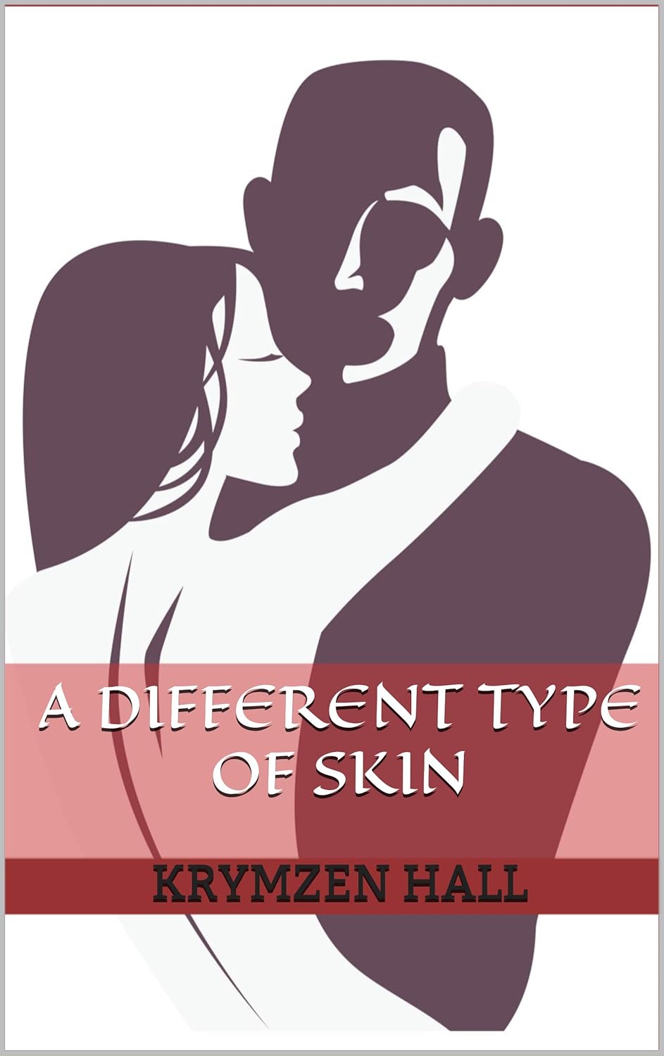 A Different Type of Skin Book, white background, a couple in black shade drawing.